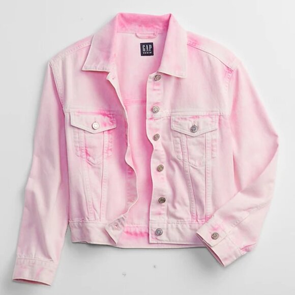 Gap pink denim jean jacket S Small SM - Picture 1 of 14